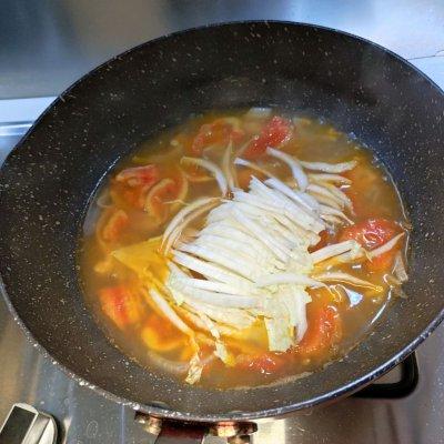 番茄汤可以加什么，家常番茄白菜汤